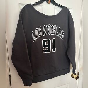Gray Los Angeles 91 Sweatshirt Cropped Women’s Size Small